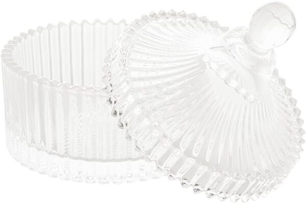 Potiche Decorativo de Cristal Carrossel 10,5x12,5 cm - Lyor